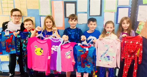 Springer Elementary Students Donate Pajamas to Children in Need 